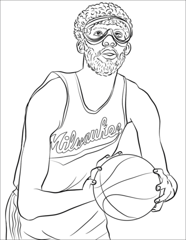 Kareem Abdul Jabbar Coloring Page